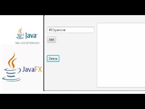 JavaFX and JavaSE add and delete element