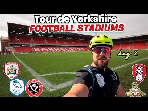 Tour De Yorkshire Football Stadiums ~ Day 2 Challenge for Crisis Charity ~ 68 Miles Route Sheffield