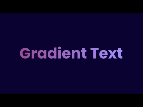 How to Create Gradient Text Using HTML & CSS | Easy Text Effects Tutorial