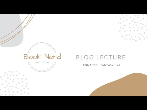 Bienvenue sur ma chaîne - Blog lecture Fantasy & Romance - Book Nerd