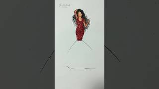 dress using rose#viraldress #art #fashionart #trending