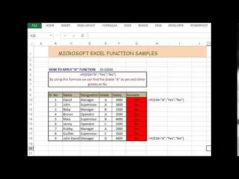 Microsoft Excel Count function