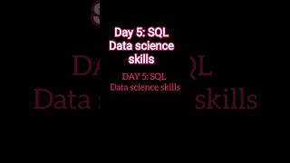 Day 5: Data science skills 🧠 #SQLPractice #100DaysSQL