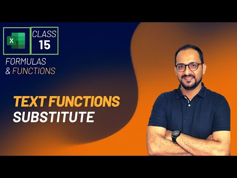 MS Excel Text Functions - SUBSTITUTE