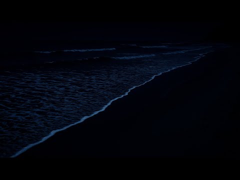 Peaceful Ocean Ambience for Sleeping | Dark Screen Sea Waves Soundscape