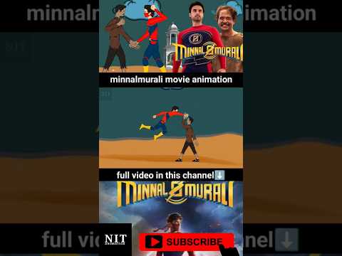 Minnal Murali Comes to Life in Animation!tovino Thomas malayalam movie animation! funny fight story!