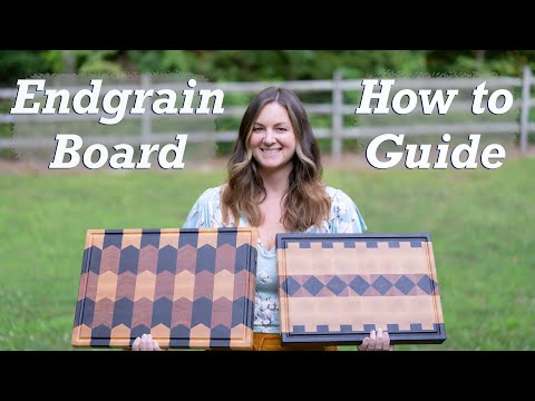 How to Make ENDGRAIN Cutting Board | CHEVRON and DIAMOND pattern Step by Step