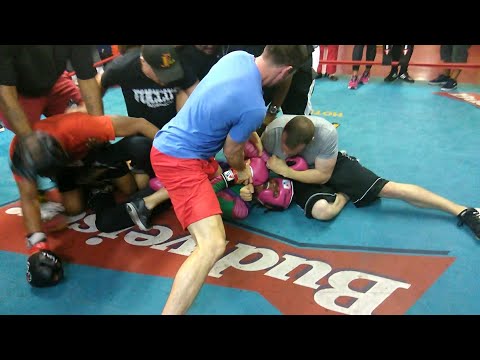 Gym Brawl breaks out at Christian Thomas vs Alex Theil sparring session