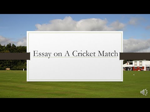 Essay "A Cricket Match" with quotations