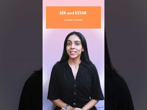 SER and ESTAR in under 1 minute!! #spanish #español