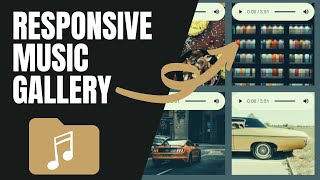 How to create responsive music gallery using HTML & CSS
