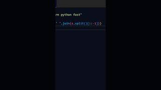 Reverse words orders using Python  #coding #python #programming