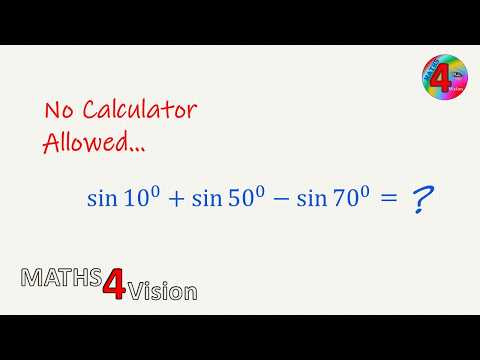 M4V◉ | Solve This Without a Calculator! | Basic of Trigonometry
