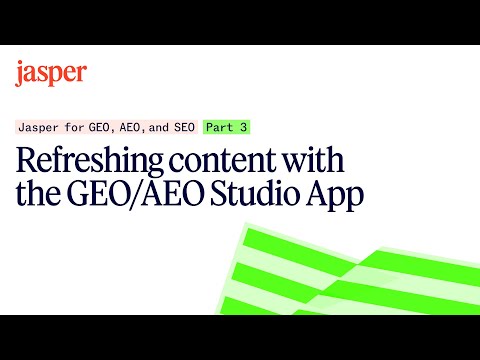 Jasper's AEO/GEO/SEO Rewriter App