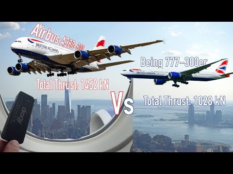 Real Time Acceleration Airbus A380-800 vs 777-300 Using Dragy