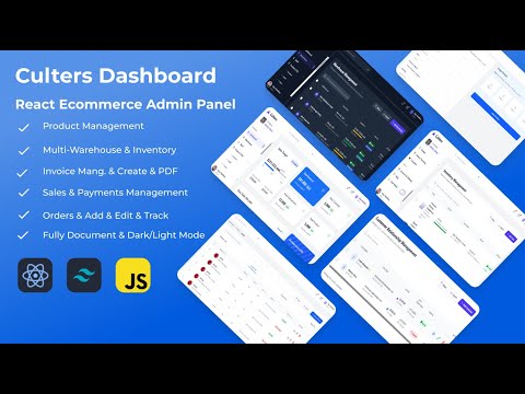 Culters Dashboard-React Ecommerce Admin Panel DEMO | Tailwind CSS | Warehouse & Inventory Management