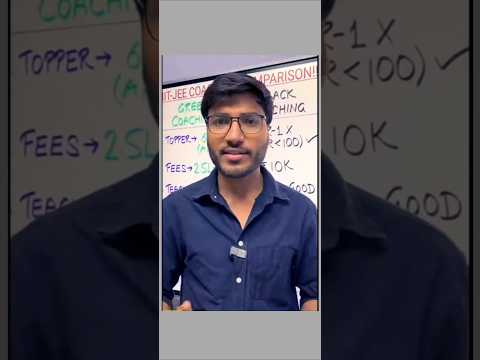 Green coaching V/S Black coaching #new #learn #iitjee
