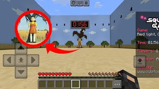 I Found Squid Game (Red Light Green Light) Map In Minecraft PE | Red Light Green Light Squid Game