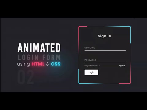 Animated Login Form using Html & CSS @KhansTutorials300 @freecodecamp