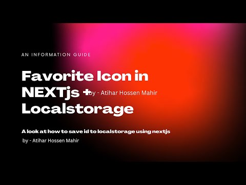 Favorite icon component - Nextjs  + Localstorage