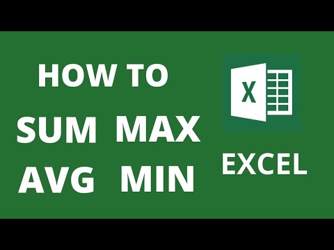 Excel Basic Formulas and Function | SUM | AVG | MAX | MIN | EXCEL