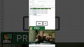 ⚡ AutoSum in Excel instantly with Alt = #excel  #excelforbeginners  #exceltips