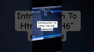 H1-h6 elements in html for beginners #coding #webdevelopment #youtubeshorts #shorts