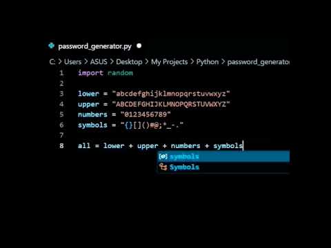Password Generator with Python #programming #python #flutter #code #tutorial #dart #developer #yt