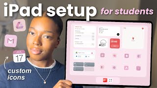 2026 Productive iPad Setup for Students 👩🏾‍💻☁️ custom icons, focus modes + apps I use