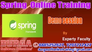 Demo on SPRING  online training in DURGASOFT by Expert Faculty!!!
