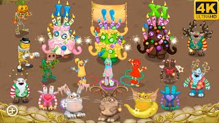 Gold Island - all Seasonal Monsters (My Singing Monsters) 4k