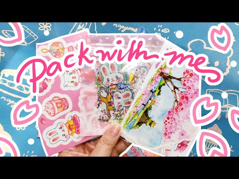 【Packing Happy Mail】Sakura Stationery Theme x Shop Orders