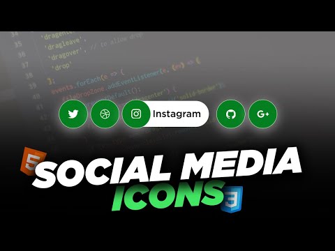 Create Social Media Icons using HTML CSS | Simplest Way