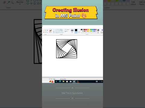 creating illusion in MS Paint 🎨 #mspaint #art #computerknowledge #design #drawing #illusion