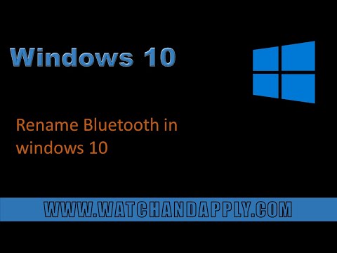 Rename Bluetooth in windows 10