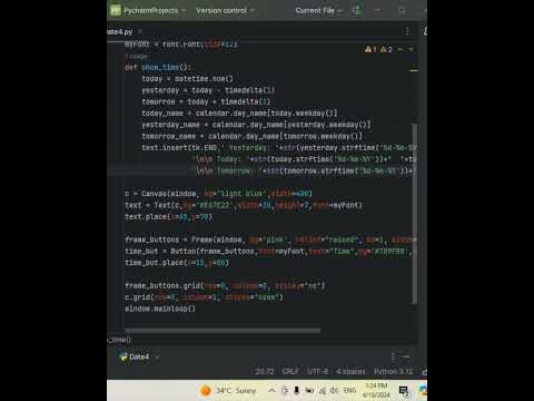 How to get weekdays in PYTHON  #codingtime #coding #timeclock #programming #pythoncode #clockticking