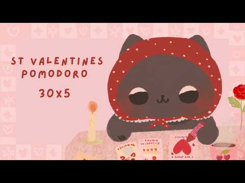 Valentine’s Day Pomodoro 💌  4×30/5 • Dreamy Classical Music • Focus with Pomo the Cat 🐈‍⬛
