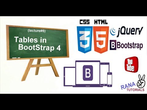 Tables in Bootstrap || Rana Tutorials.