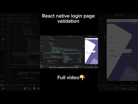 React native login validation |tamil | #login #appdevelopment | relaxwithrk