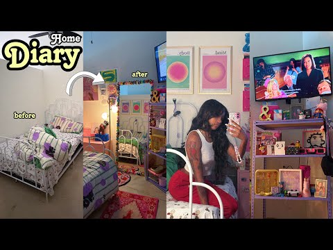 home diaries ♡ AESTHETIC BEDROOM MAKEOVER! + tour 🫧💕🌸 (DIYs, decor, organizing & more!)