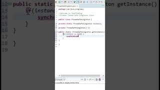 Singleton Design Pattern and how to make it thread-safe #shorts #designpatterns #javatcoding