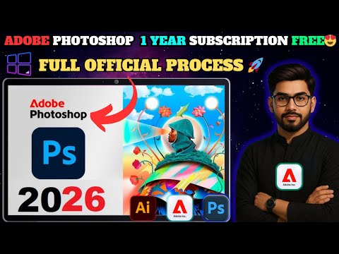 Get 1 Year Adobe Photoshop Premium Subscription FREE😍No Autopay Need🔥#adobephotoshopsubscriptionfree