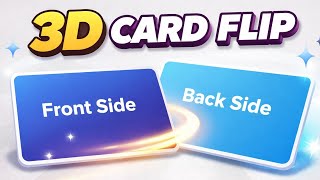 How to Create 3D Flip Card Using HTML & CSS | Advanced CSS Animation Tutorial