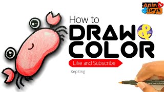 How to Draw a Crab - Easy Drawing For Kids