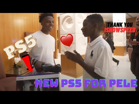 ishowspeed reunites with pele: gifting a brand new ps5 and howling together!