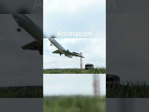 Animation vs Real Life - Yak-Service Flight 9633 Crash #planecrash