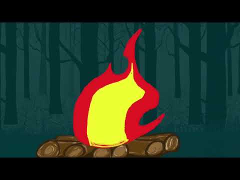 [Video Background] - Hand-Drawn Fire Animation: A Cozy Night in the Woods (No Audio) - 30min