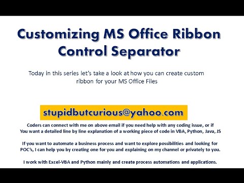6. MS Office Ribbon Customization - Control Separator with Fluent Ribbon