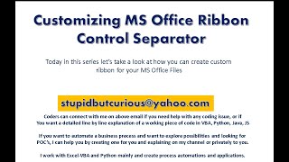 6. MS Office Ribbon Customization - Control Separator with Fluent Ribbon