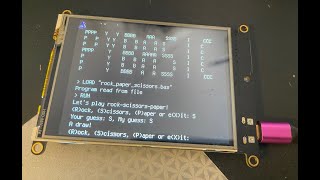 Running PyBasic on a PyPortal using CircuitPython!